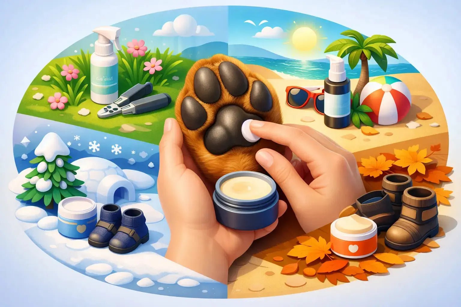 A Loving Guide to Dog Paw Care for Every Season