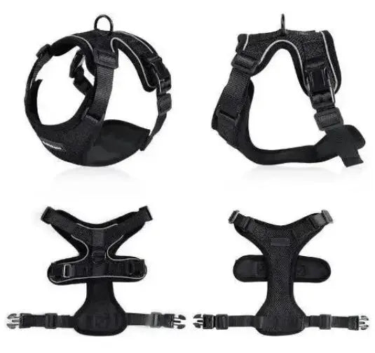 Adjustable Mesh Cat Harness Escape Proof With Car Seat Belt L - FurrBaby Necessities