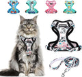 Cat Harness and Leash Set Escape Proof Reflective Adjustable Vest Wags & Whiskers Pet Supply