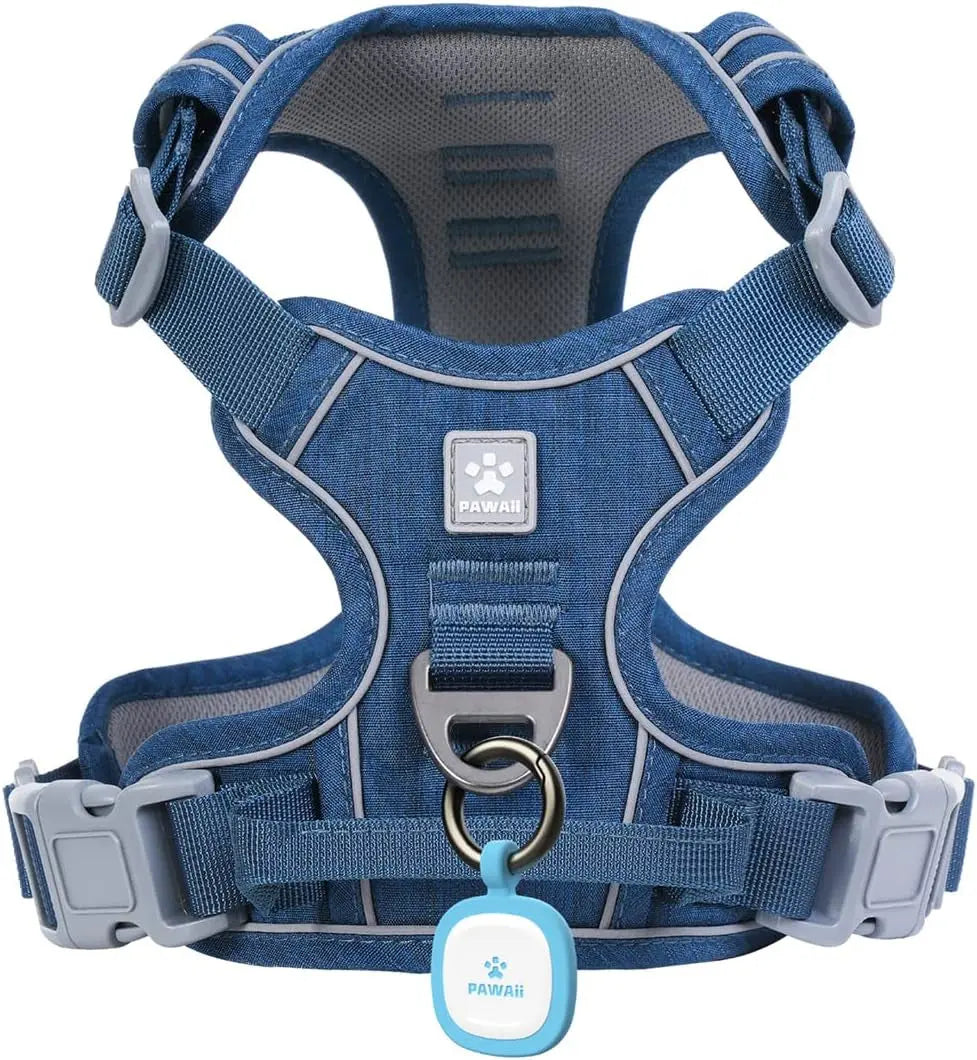 No Pull Dog Harness Reflective Adjustable Vest with ID Tag Small Dogs Wags & Whiskers Pet Supply