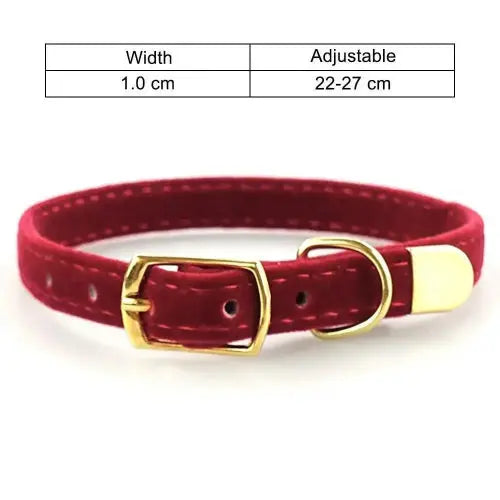 Luxury Velvet Buckle Cat Collar Adjustable Breakaway Safety Design - FurrBaby Necessities