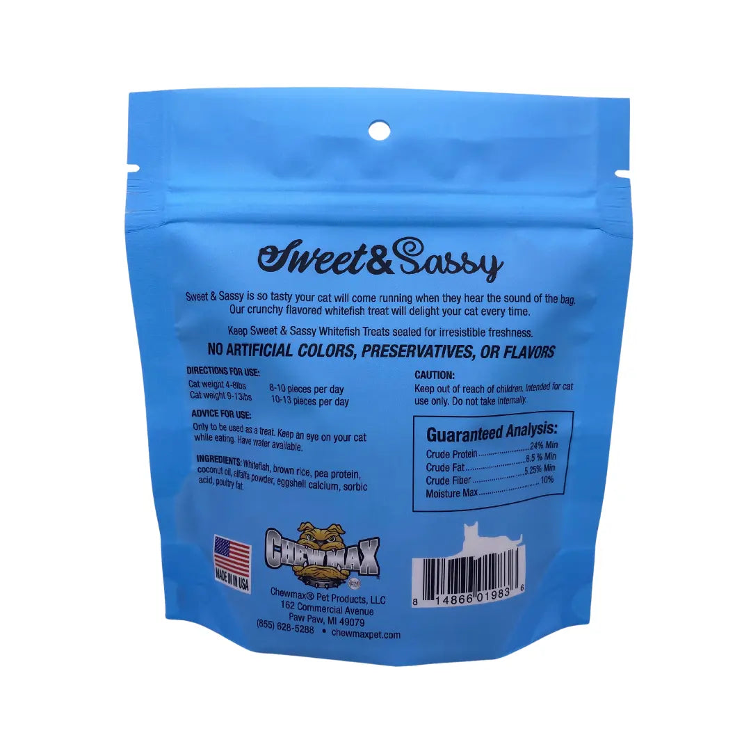 Sweet & Sassy Cat Treats Whitefish Flavor - FurrBaby Necessities