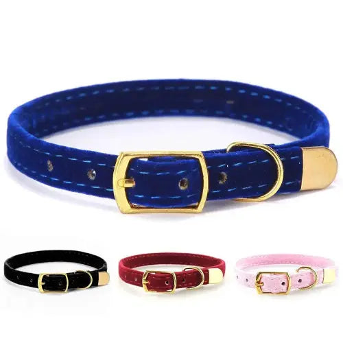 Luxury Velvet Buckle Cat Collar Adjustable Breakaway Safety Design - FurrBaby Necessities
