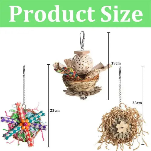 Bird Paper And Wood Chew Toy Nest Cage - FurrBaby Necessities