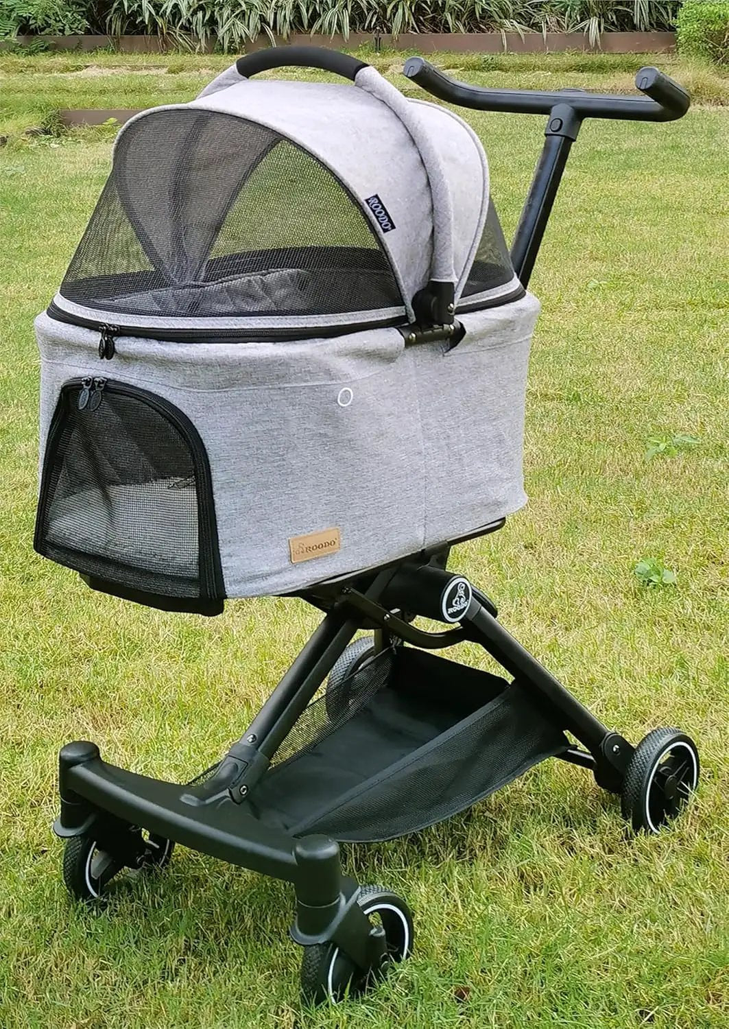 3 in 1 Pet Stroller Dog Cat Travel System Detachable Carrier Foldable 30lb by Wags & Whiskers Pet Supply