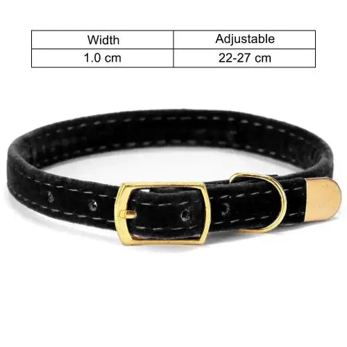 Luxury Velvet Buckle Cat Collar Adjustable Breakaway Safety Design - FurrBaby Necessities