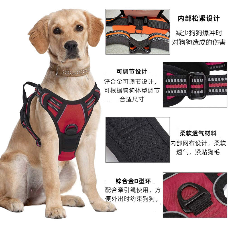 Vest-Style Reflective and Breathable Chest Strap Leash Pet Zen