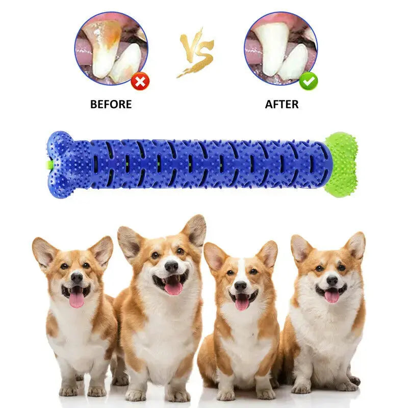 Dog Chew Toys Toothbrush Pets Molar Tooth Cleaning Brushing Stick Doggy Silicone - FurrBaby Necessities