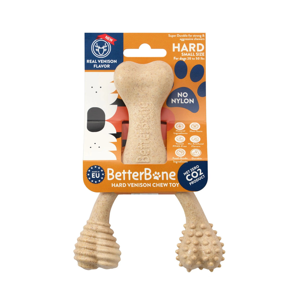 BetterBone HARD DURABLE CHEW TOY: Naturally Derived Ingredients, eco-friendly, and for the toughest chewers! BetterBone All Natural Eco-Friendly Dog Chews & Bones