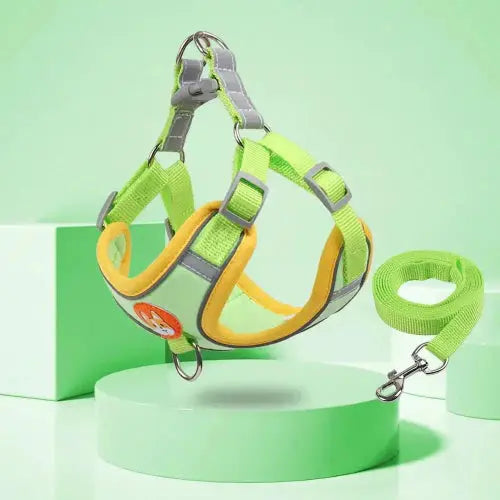 New Dog Leash And Harness Set Pet Dog Harness And Leash Set Adjustable Puppy Cat Harness Vest Reflective Walking No Pull Lead Leash For Small Dogs Chihuahua by Sell My Stuff