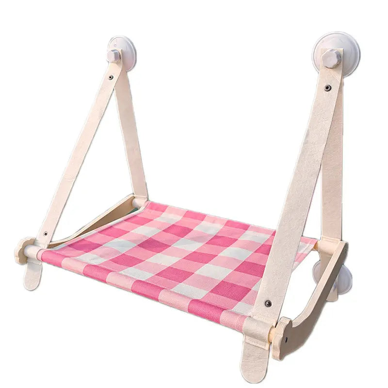 Durable Wooden Cats Hammock Pet Mat Comfortable Sun Seat Cats Beds Cat Climbing Frame Pets Accessories Cat Window Hammock Mats Sochenda