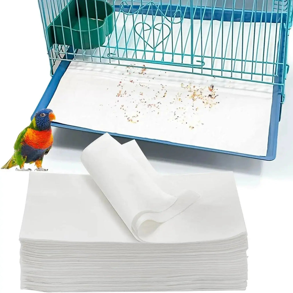 Disposable Bird Cage Liners - 200 Pack for Easy Cleanup and Healthier Birds by Wags & Whiskers Pet Supply