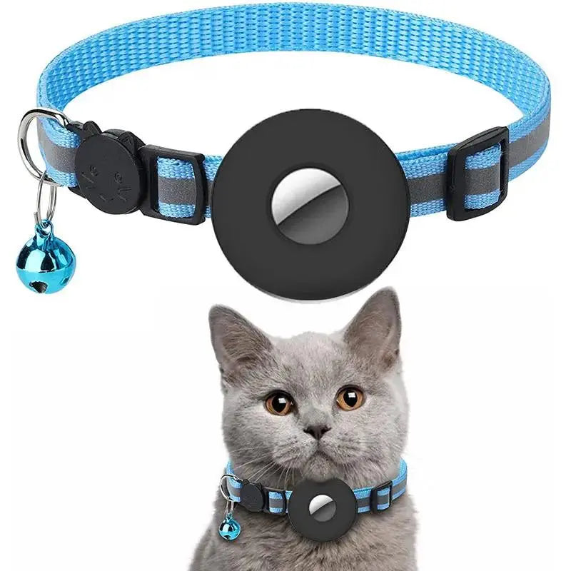 Reflective Adjustable AirTag Cat And Dog GPS Safety Collar With Bell - FurrBaby Necessities