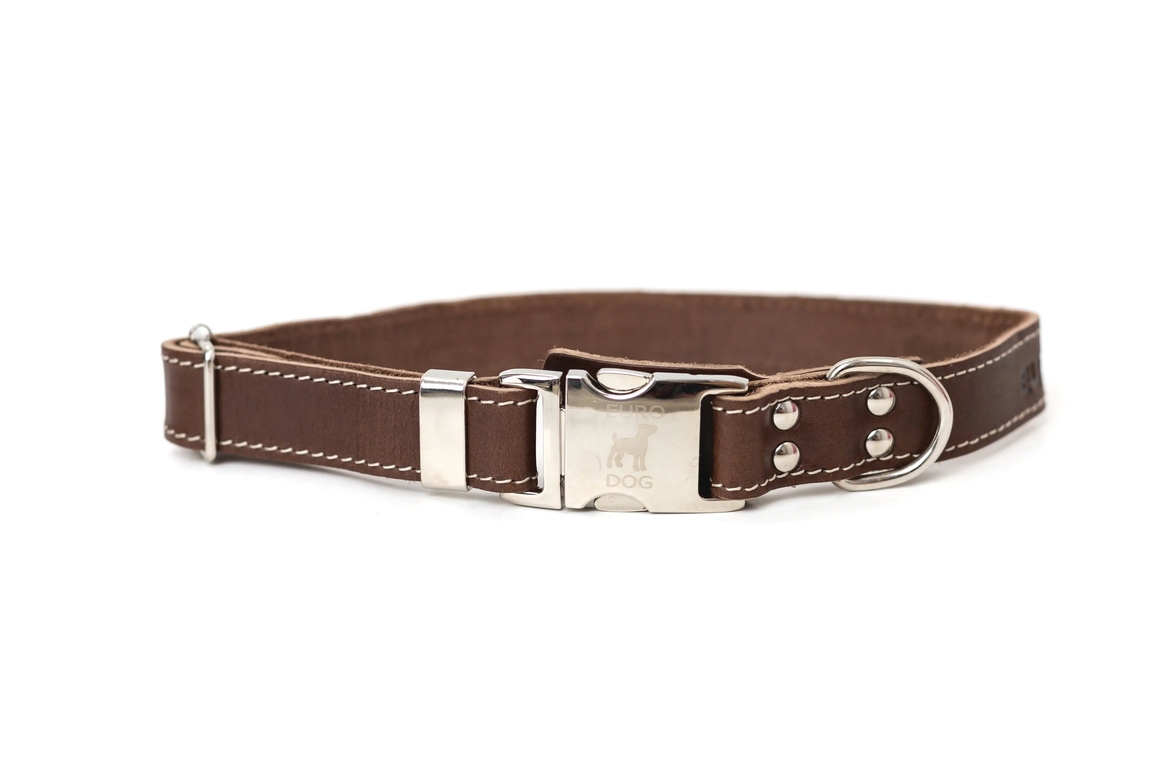 Quick-Release Style Leather Collar and Leash Set Euro-Dog Collars and Leads