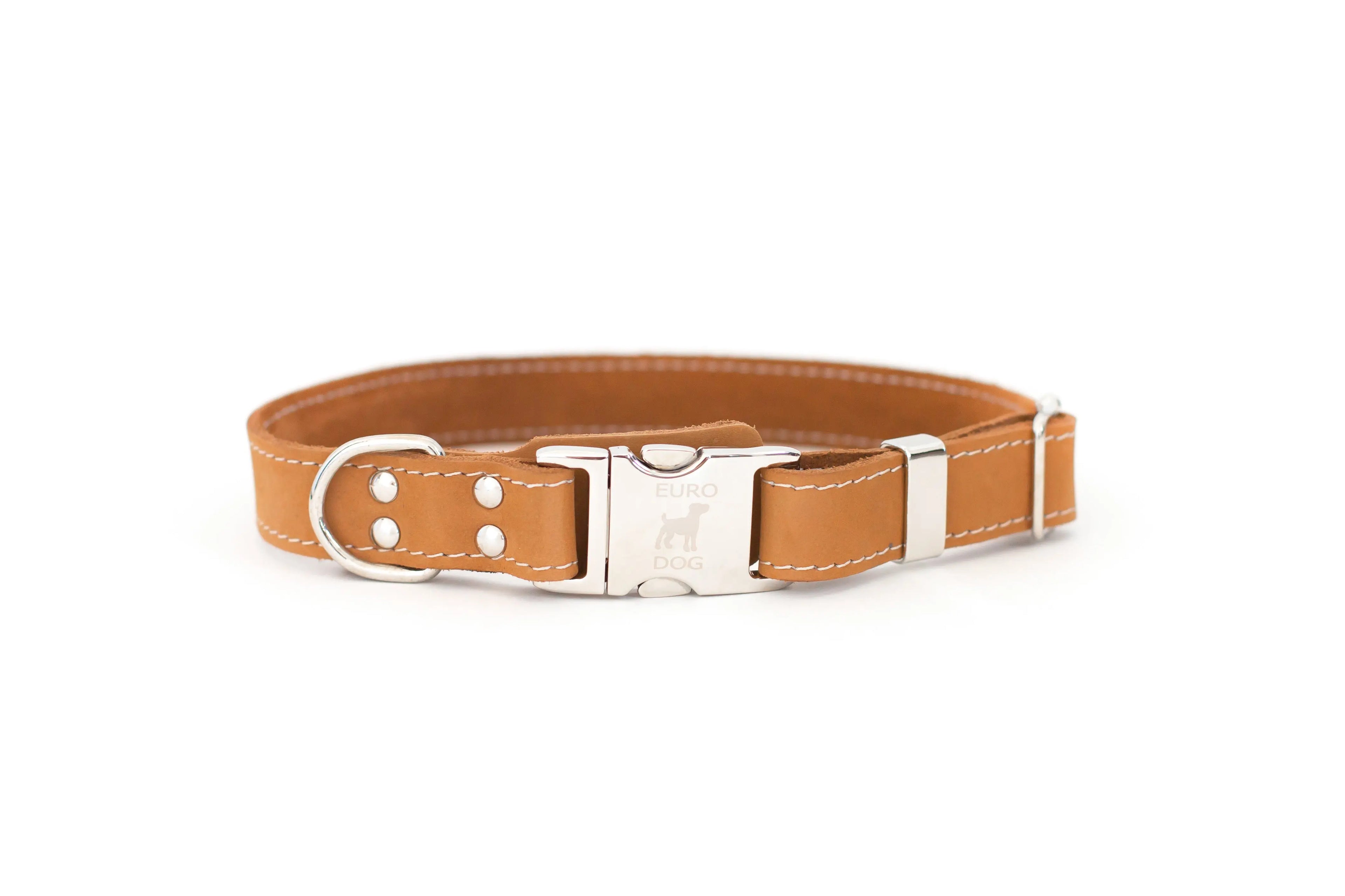 Quick-Release Style Leather Collar and Leash Set Euro-Dog Collars and Leads