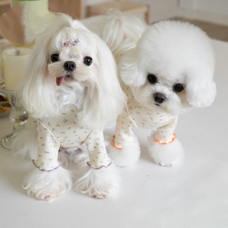 Floral-Patterned Home Base Layer Pet Clothing Pet Zen