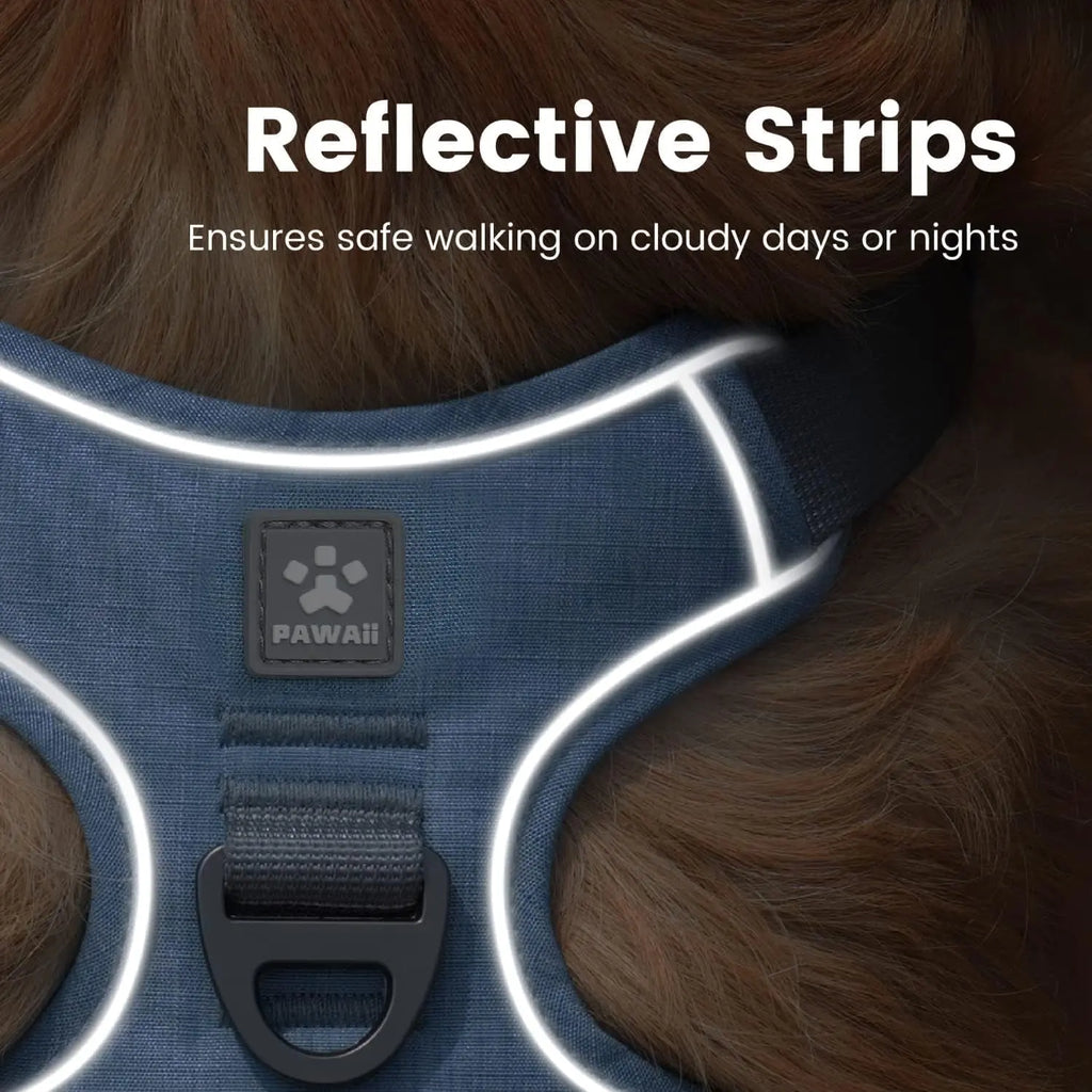 No Pull Dog Harness Reflective Adjustable Vest with ID Tag Small Dogs Wags & Whiskers Pet Supply
