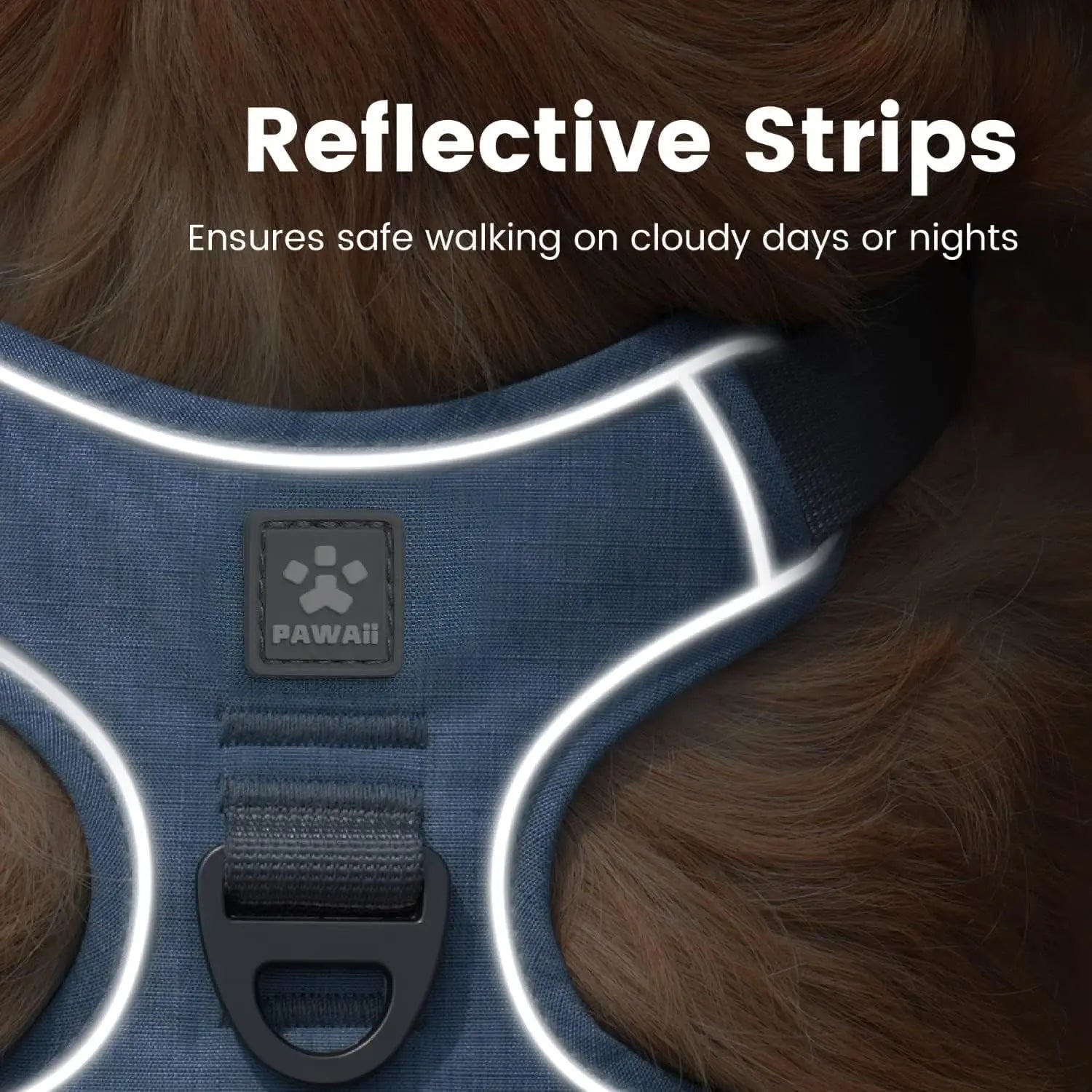 No Pull Dog Harness Reflective Adjustable Vest with ID Tag Small Dogs Wags & Whiskers Pet Supply