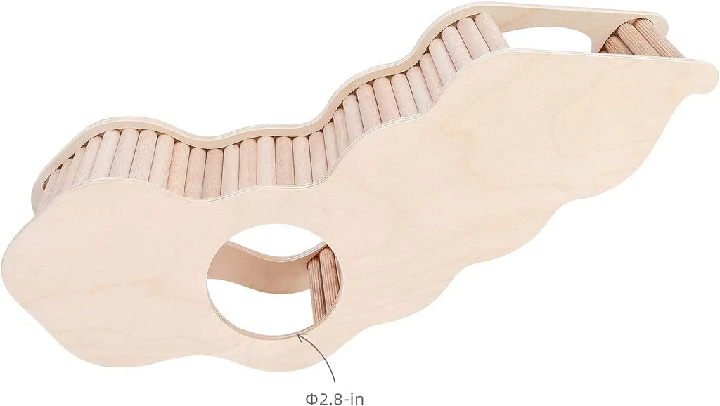 Hamster House Hideout Ladder Wooden Small Pet Hut Gerbil Mouse Tunnel Toy by Wags & Whiskers Pet Supply