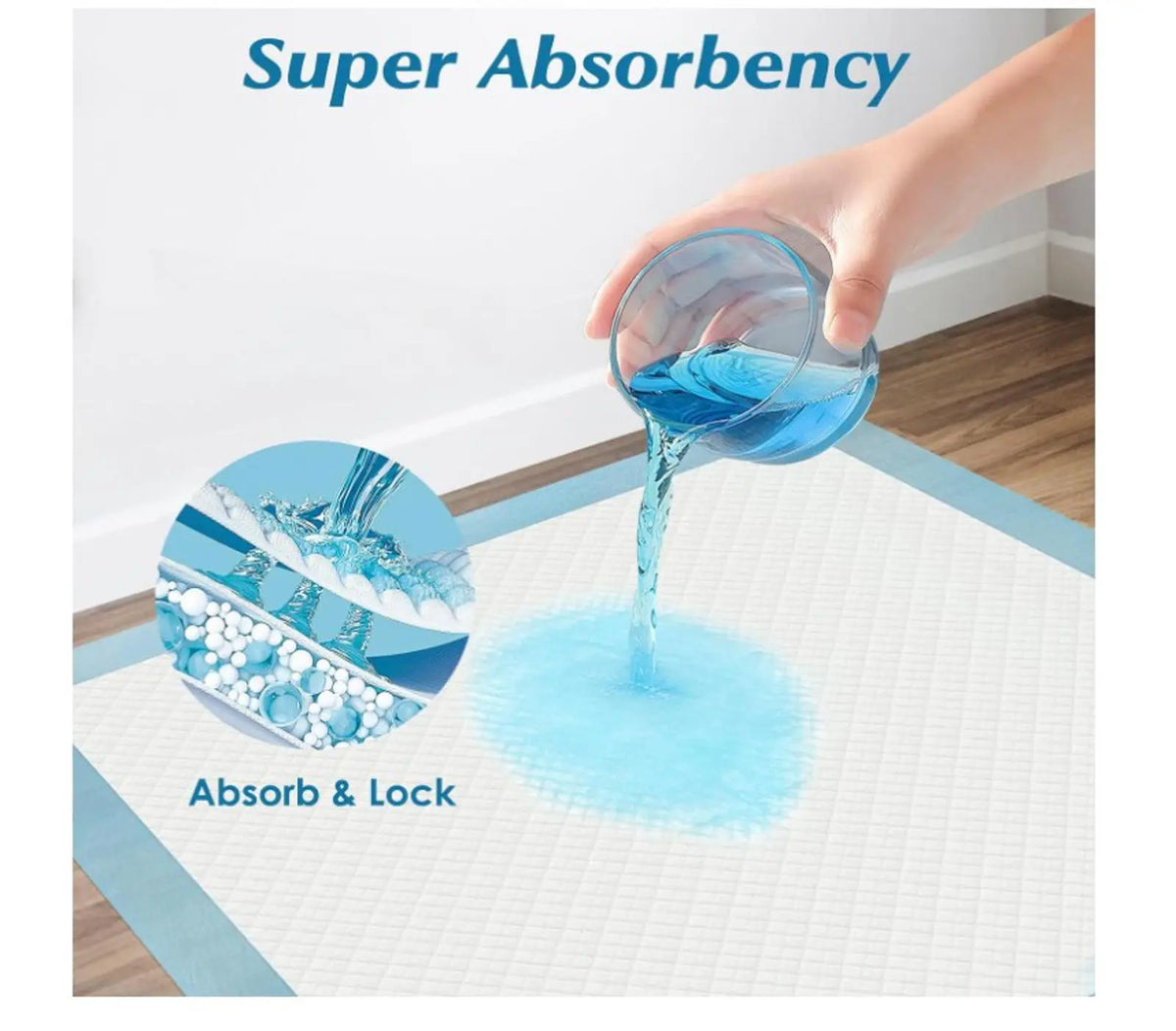 40 Count 28” x 34” X-tra Large Disposable Pads, Leakproof, Absorbent  Pads