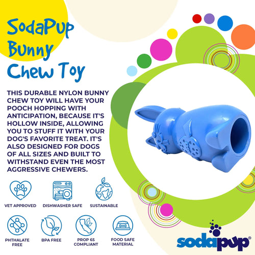 Bunny Nylon Chew Toy for Aggressive Chewers | Durable & USA Made SodaPup/True Dogs, LLC