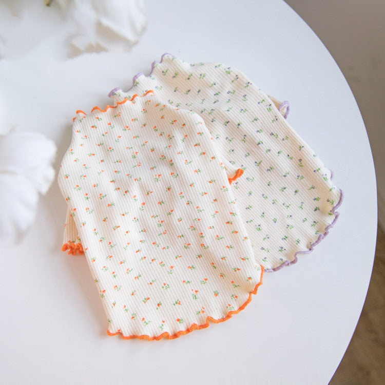 Floral-Patterned Home Base Layer Pet Clothing Pet Zen