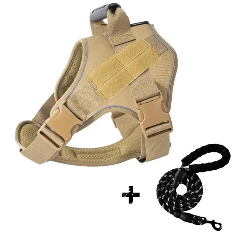 Breathable Tactical Harness Traction Rope for Large Dogs by Pet Zen