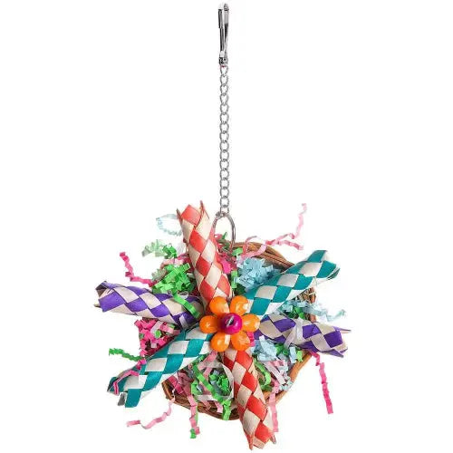 Bird Paper And Wood Chew Toy Nest Cage - FurrBaby Necessities