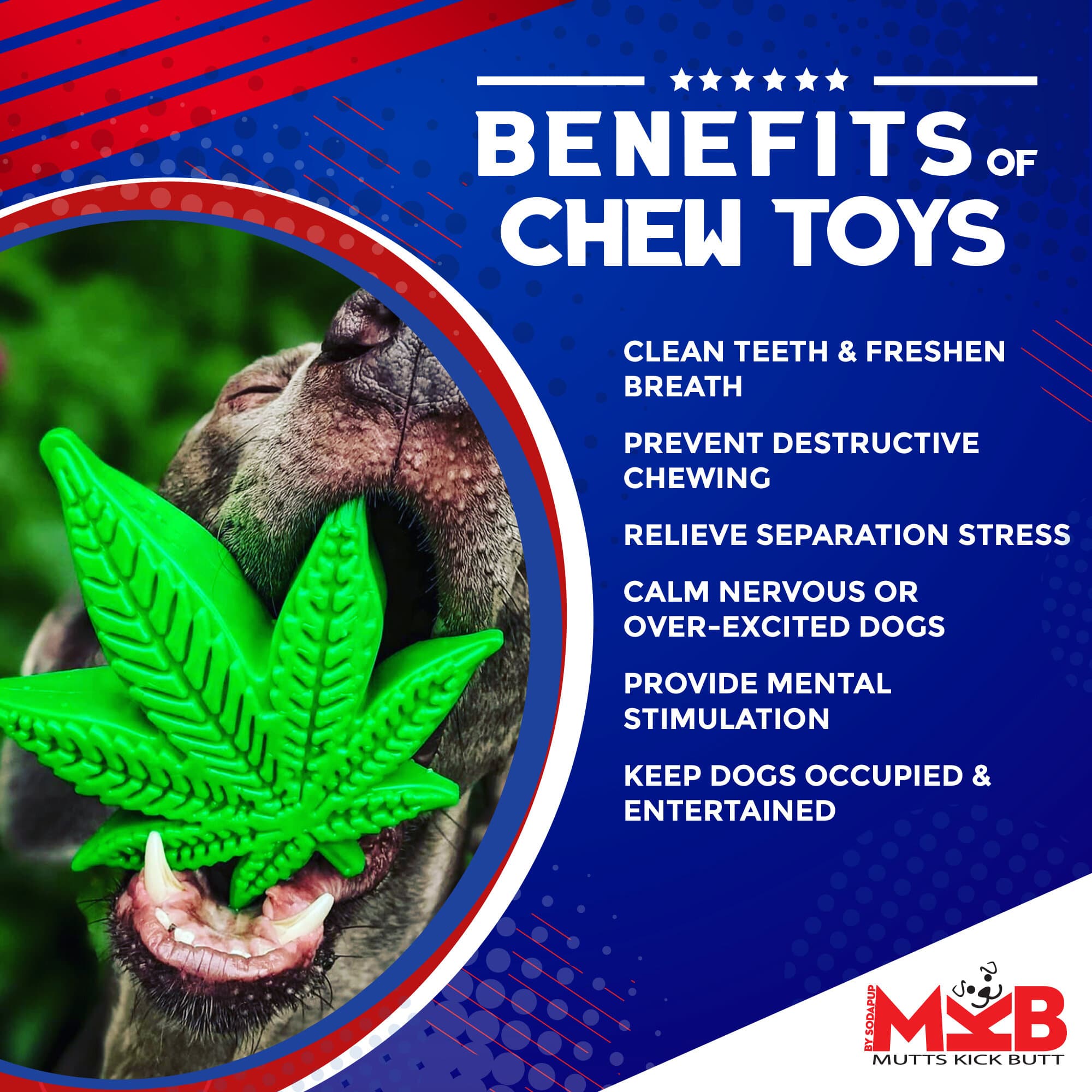 Colorado Maple Leaf Nylon Dog Chew Toy for Aggressive Chewers | USA Made