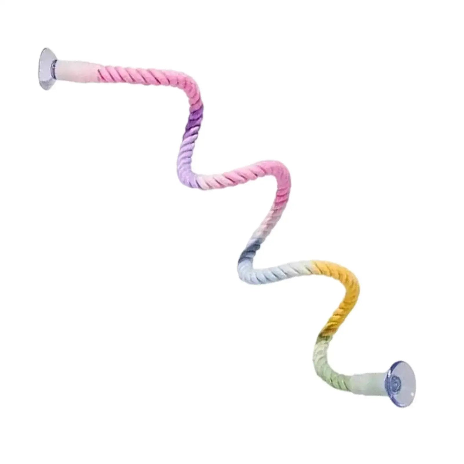 Bird Rope Perch Suction Cup Stretchable Bendable Colorful by Generic