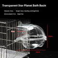 Transparent Planet Bird Cage Bathtub For Parrots - FurrBaby Necessities