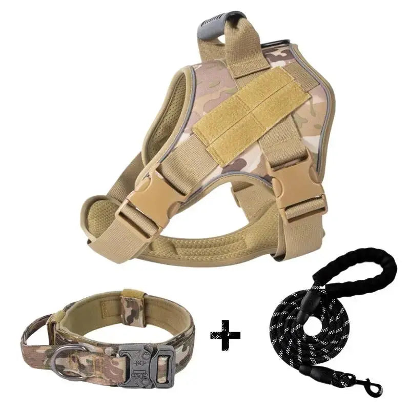 Breathable Tactical Harness Traction Rope for Large Dogs by Pet Zen