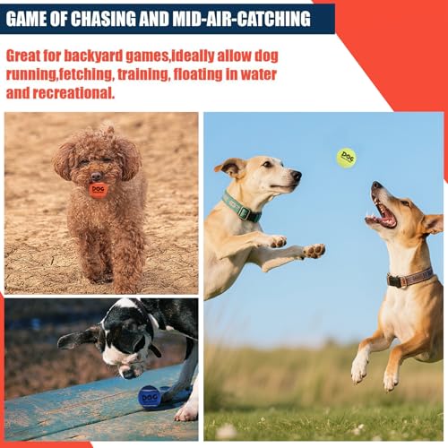AMA SPORT Dog Tennis Balls for Dogs to Fetch Tennis Balls for Puppy Small Medium Dogs with Mesh Bag, Designed for Dog Floating, Water-Hunting, Fun Playing, Daily Exercise, mid-air Catching