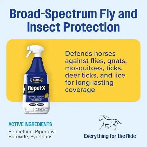 Farnam Repel-X Ready-to-Use Horse Fly Spray for Horses, 32 Fl Oz by Farnam