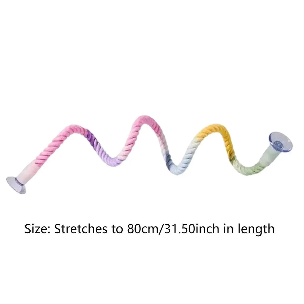 Bird Rope Perch Suction Cup Stretchable Bendable Colorful by Generic