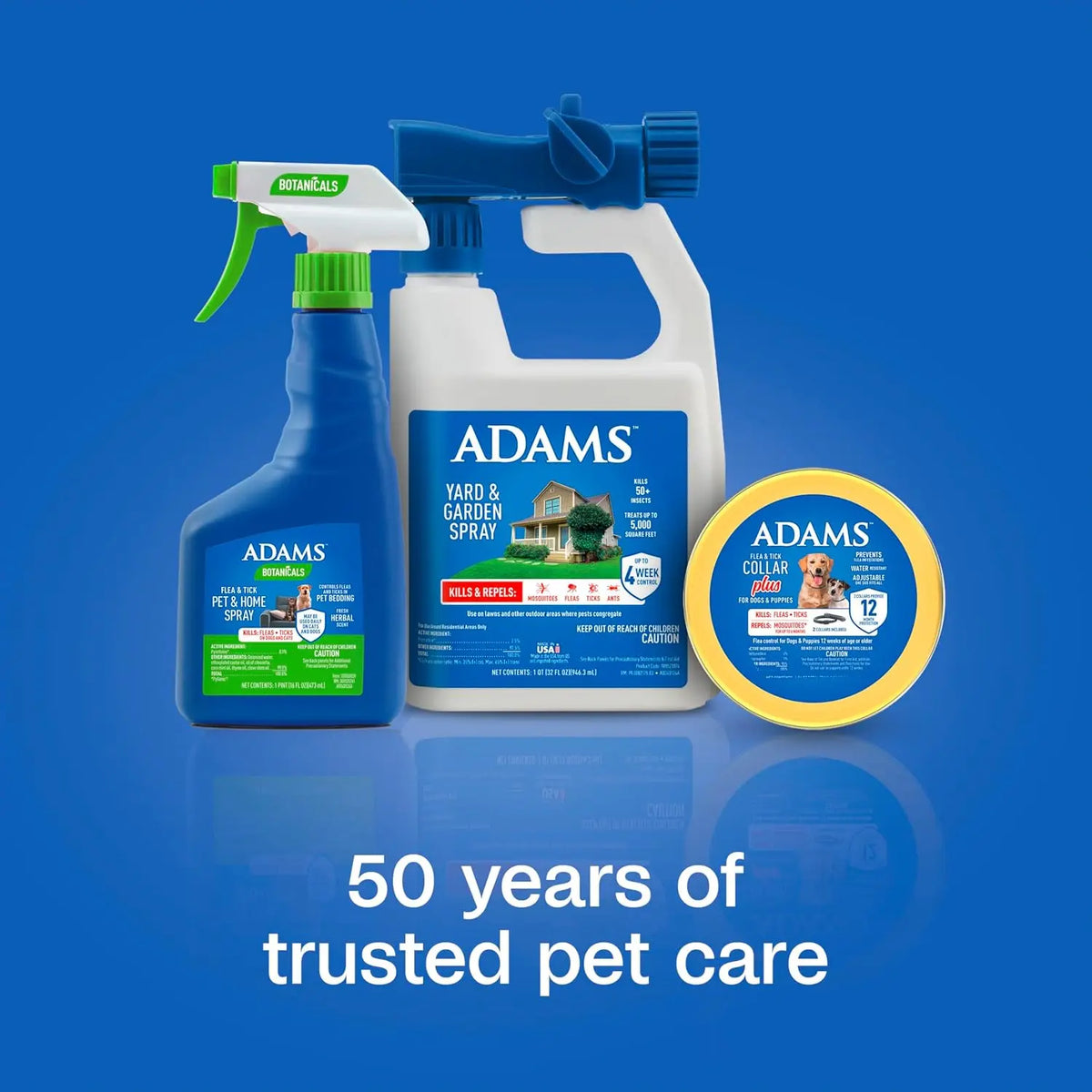 Adams Plus Flea & Tick Collar for Dogs & Puppies One Size Fits All 2-Count Paw and Tail Supply