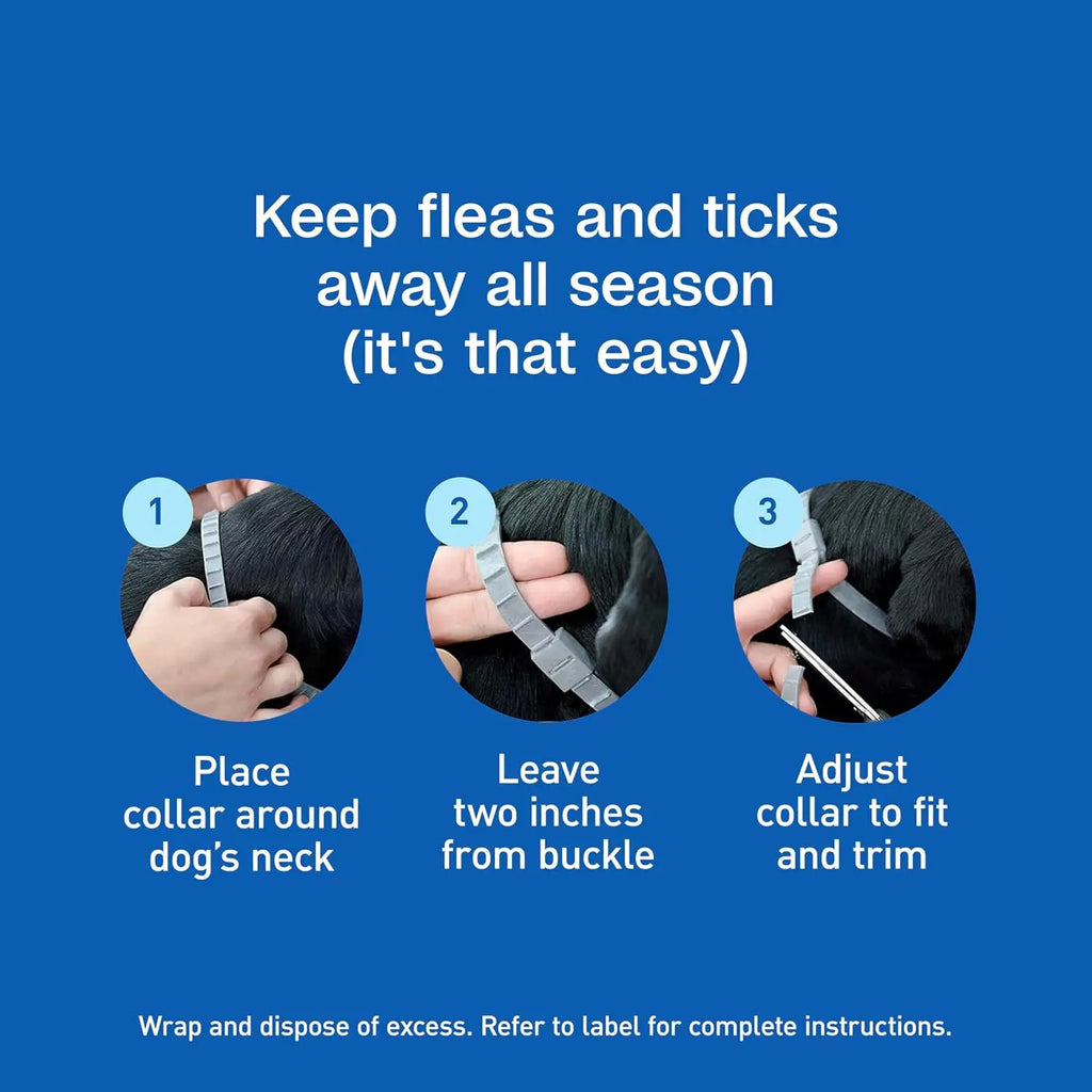 Adams Plus Flea & Tick Collar for Dogs & Puppies One Size Fits All 2-Count Paw and Tail Supply