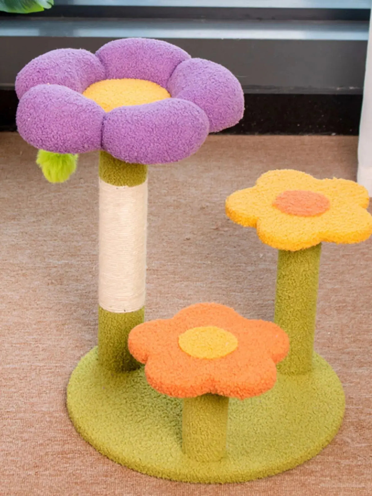 Flower Design Cat Tree with Scratching Post - FurrBaby Necessities