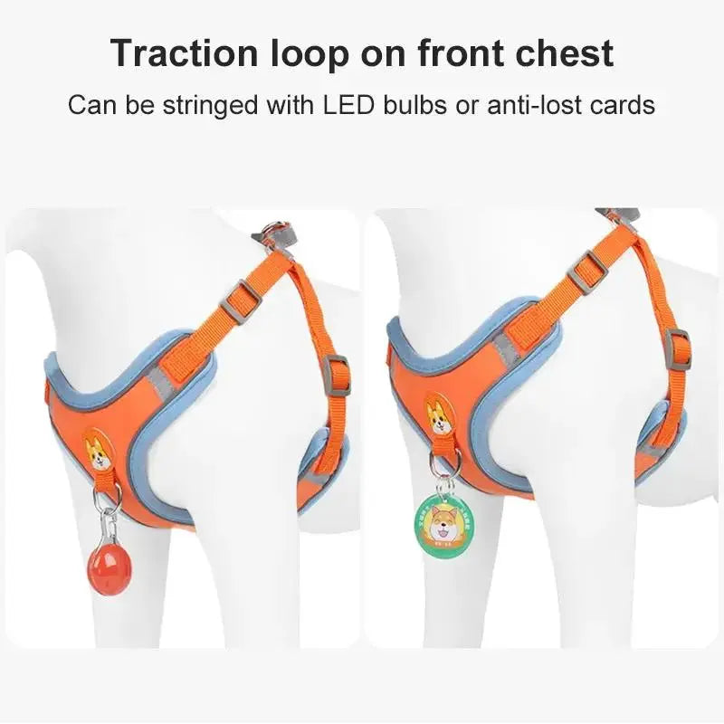 New Dog Leash And Harness Set Pet Dog Harness And Leash Set Adjustable Puppy Cat Harness Vest Reflective Walking No Pull Lead Leash For Small Dogs Chihuahua by Sell My Stuff
