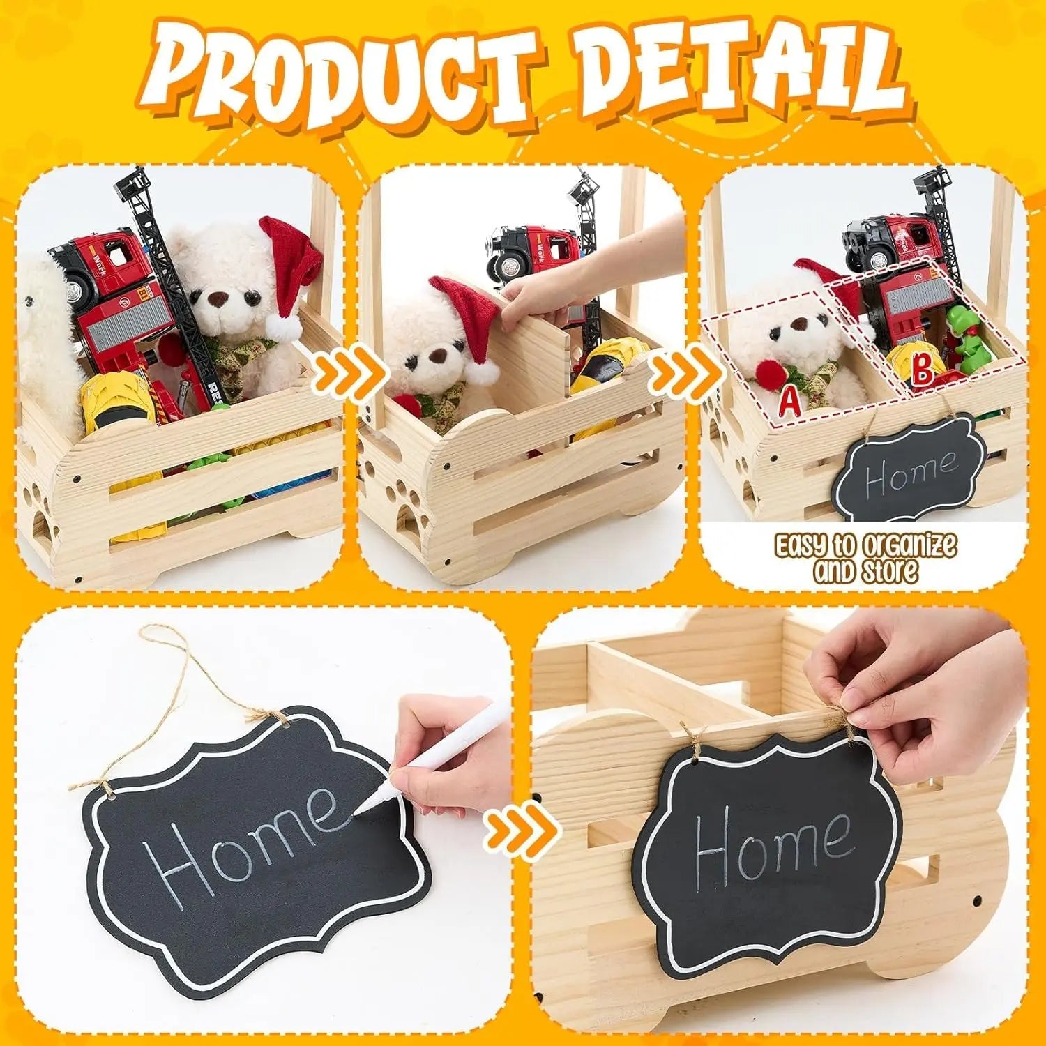 Dog Storage Organizer Wooden Closet Toy Clothes Rack Hangers 20in Wags & Whiskers Pet Supply