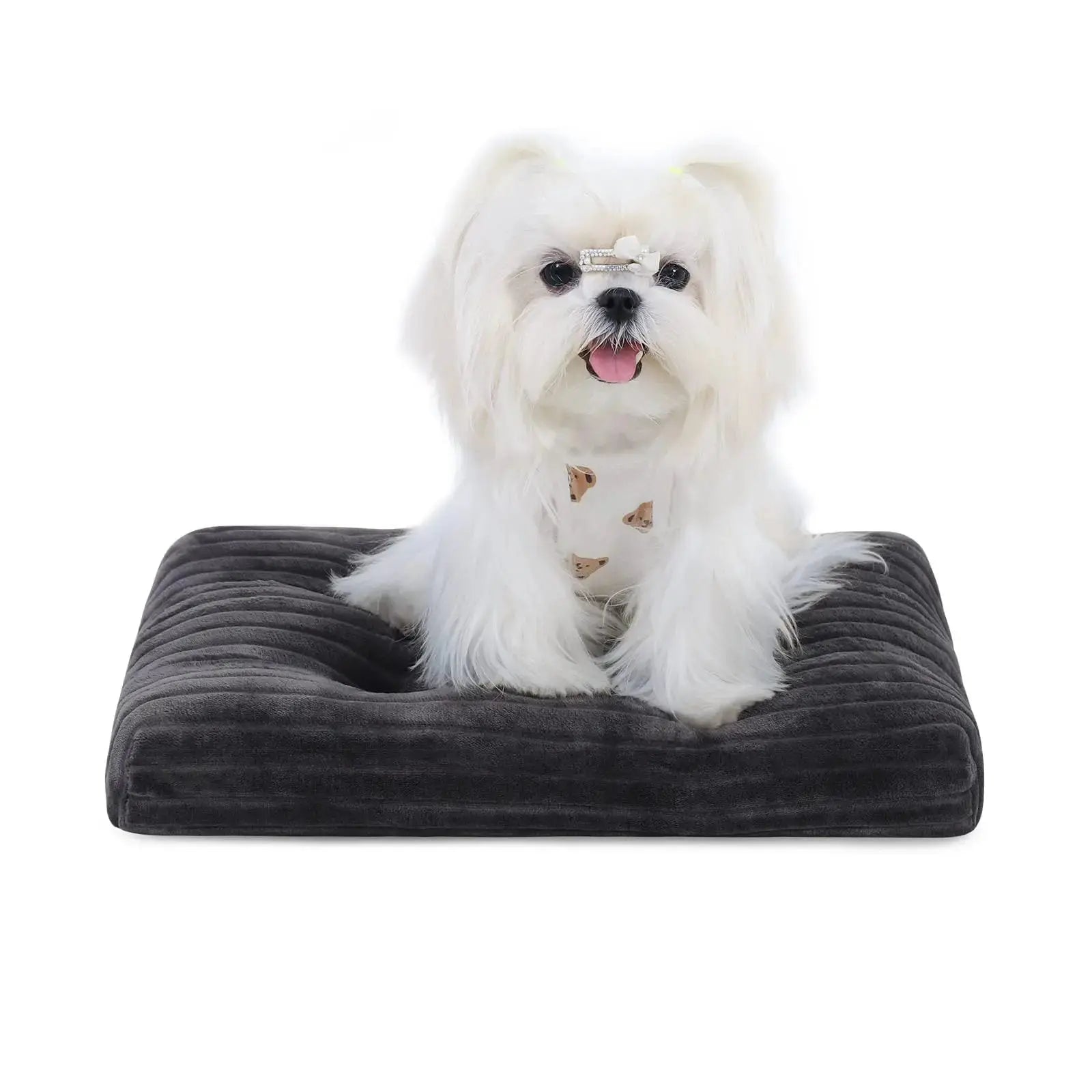Dog Crate Bed Deluxe Flannel Washable Dog Beds Fulffy Comfy Kennel Pad Anti-Slip Pet Sleeping Mat for Large, Jumbo, Medium, Small Dogs by KSIIA