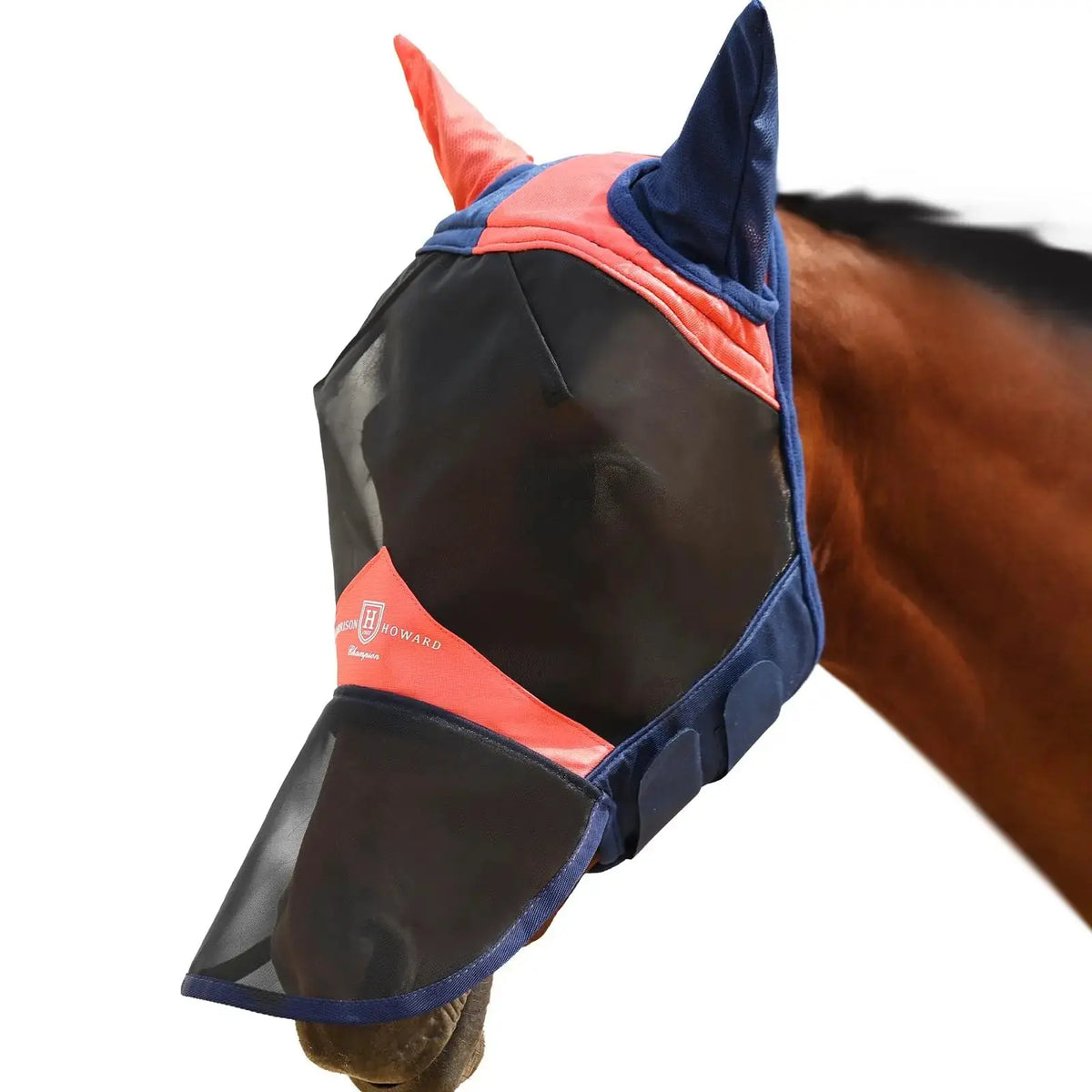 Harrison Howard Pro Luminous Horse Fly Mask Large Eye Space Full Face UV Protection for Horse by Harrison Howard