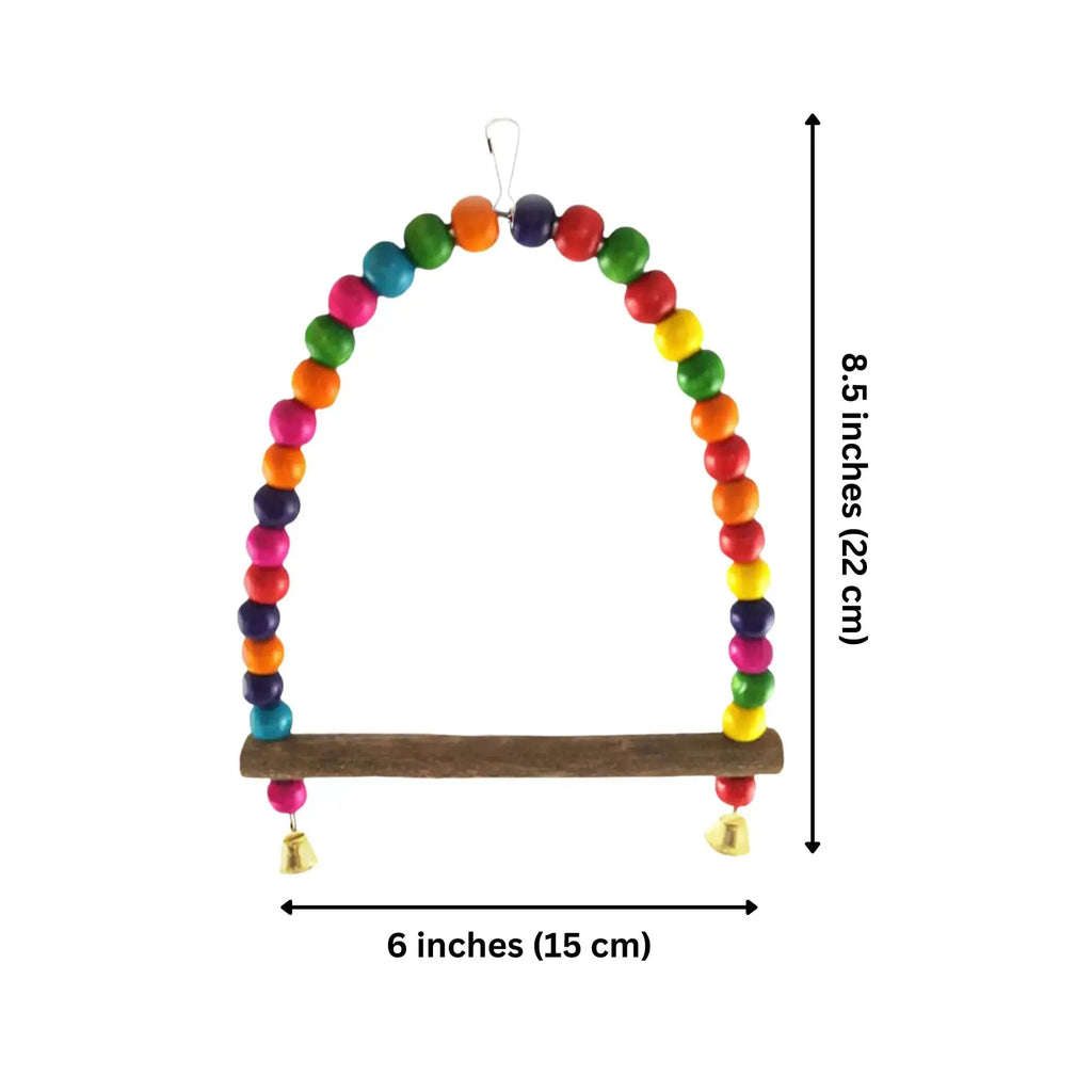 SunGrow Bird Swing and Fun Bundle, Keep Birds from Hatching Plans for World Domination with Joyful Colorful Items for Love Birds, Conures, Cockatiels, Finches, and Parakeets - FurrBaby Necessities