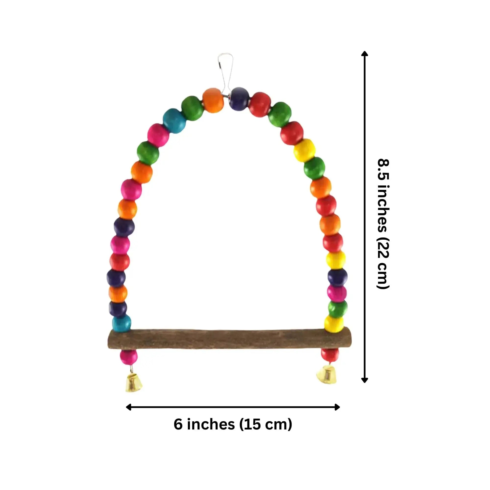 SunGrow Bird Swing and Fun Bundle, Keep Birds from Hatching Plans for World Domination with Joyful Colorful Items for Love Birds, Conures, Cockatiels, Finches, and Parakeets - FurrBaby Necessities