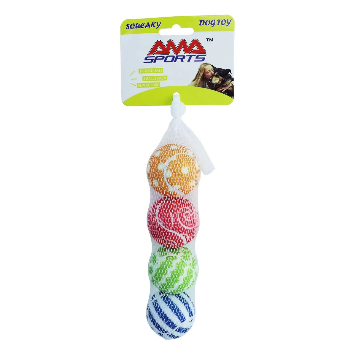 AMA SPORT Dog Tennis Balls for Dogs to Fetch Tennis Balls for Puppy Small Medium Dogs with Mesh Bag, Designed for Dog Floating, Water-Hunting, Fun Playing, Daily Exercise, mid-air Catching AMA SPORT