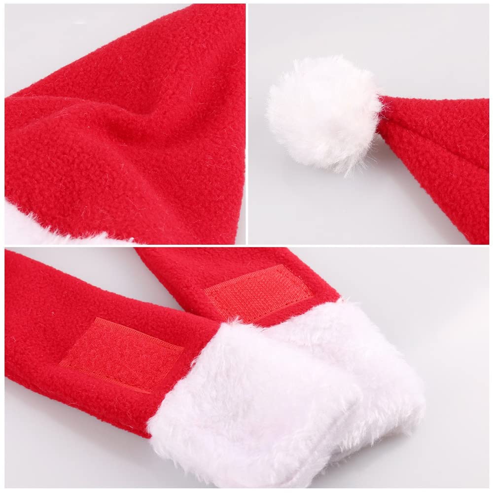 YUJUN 2PCS Cat Christmas Costume Christmas Pet Santa Hat with Scarf Outfit for Puppy Kitten Christmas Party Costume Supplies