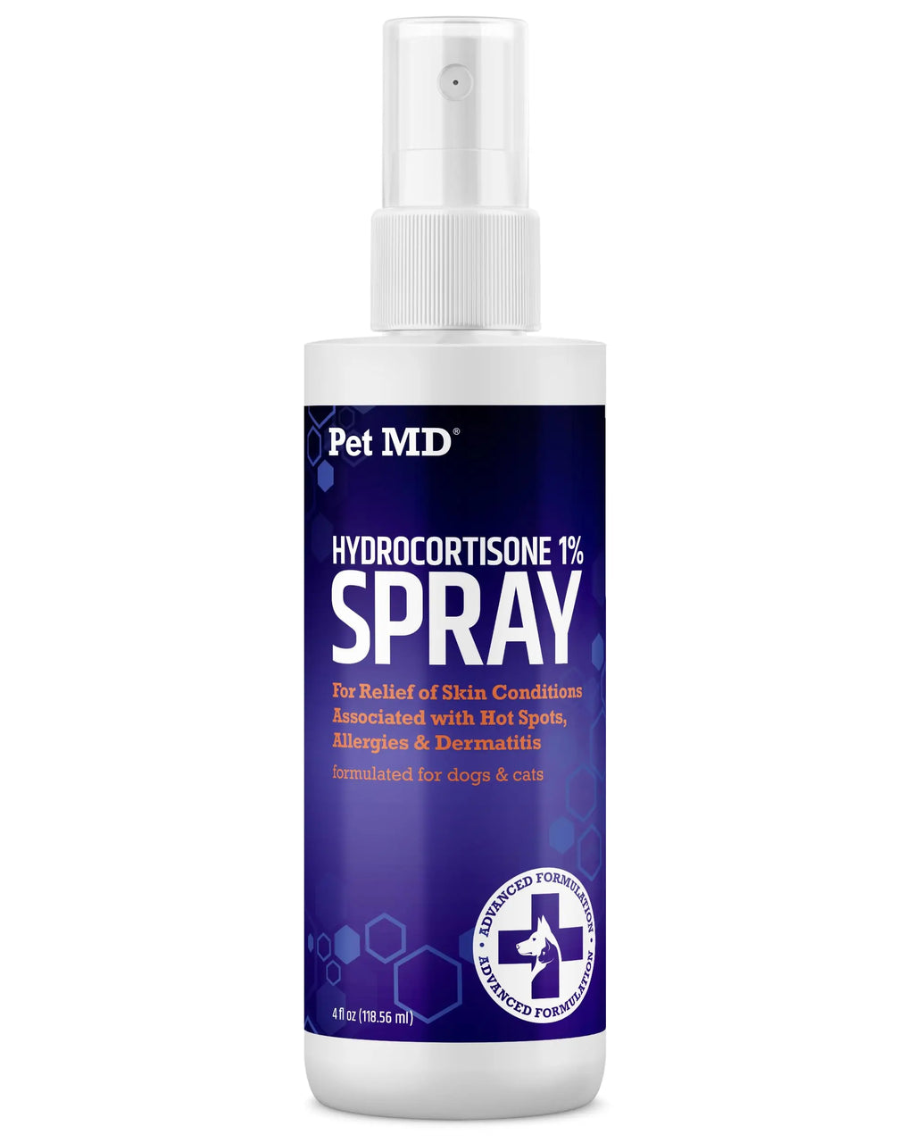 Pet MD Hydrocortisone Spray for Dogs, Cats, Horses - 4 oz Pet MD