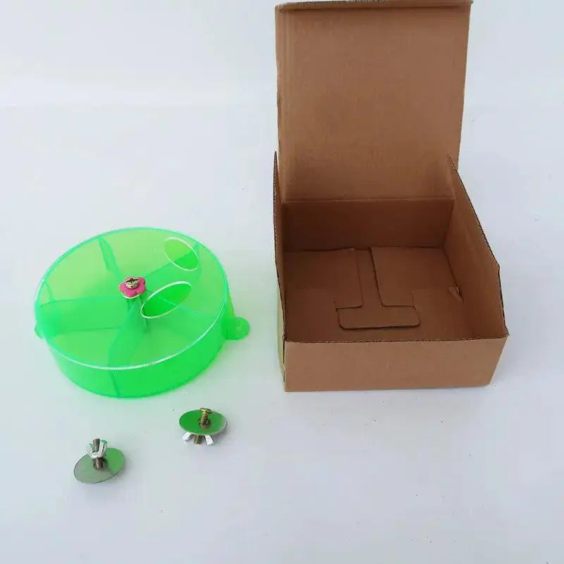 Heavy Duty Parrot Acrylic Food Foraging Wheel Toy Bird Puzzle Training Game - FurrBaby Necessities