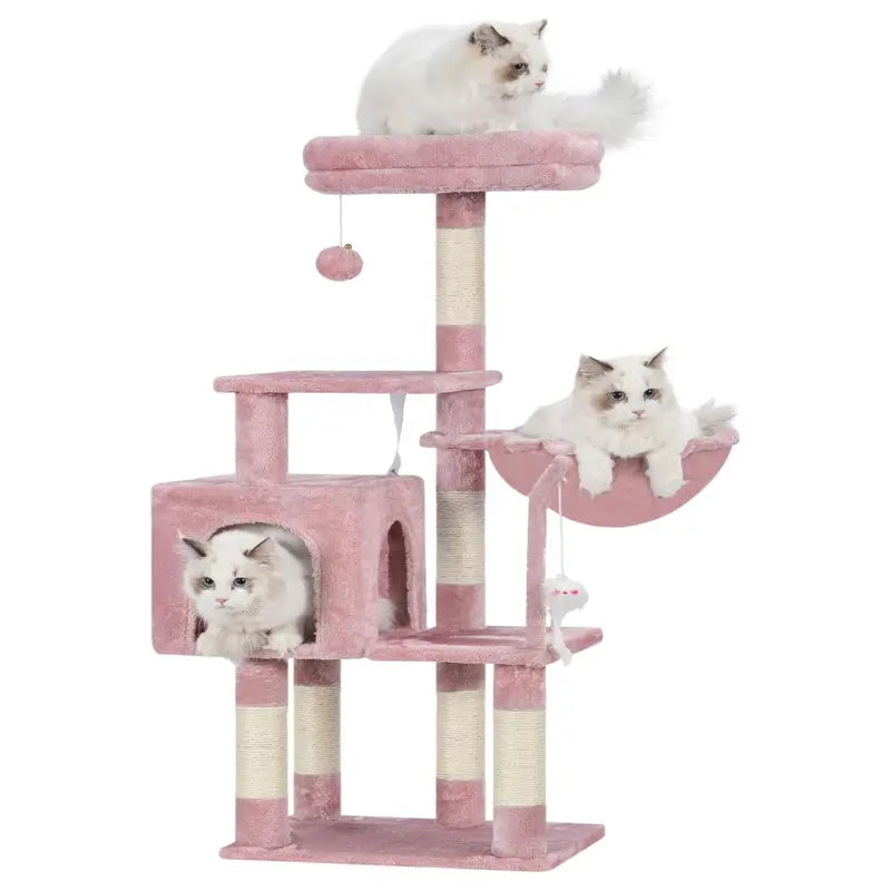 Cozy Cat Tree for Small Cats with Plush Hammock WTN Essentials