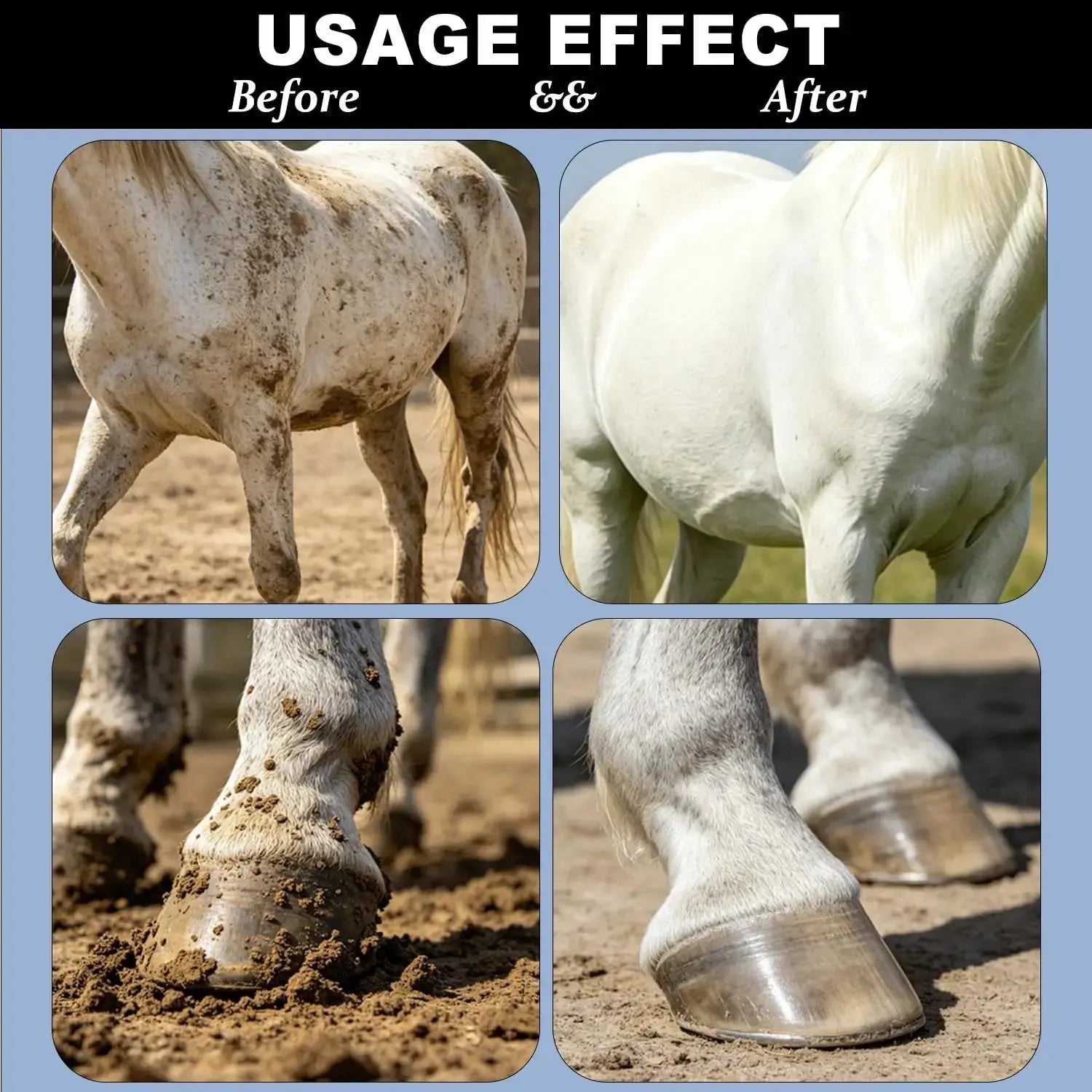 2-in-1 Horse Groomer Sponge Scrubber, Deep Cleaning Scrubber by Youven